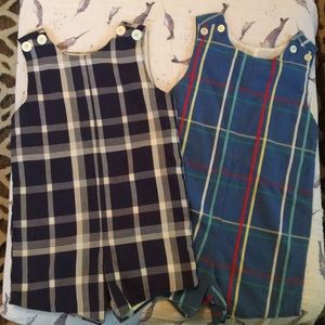 Set of 2 Monday's Child Boys Shortalls- Size 4
